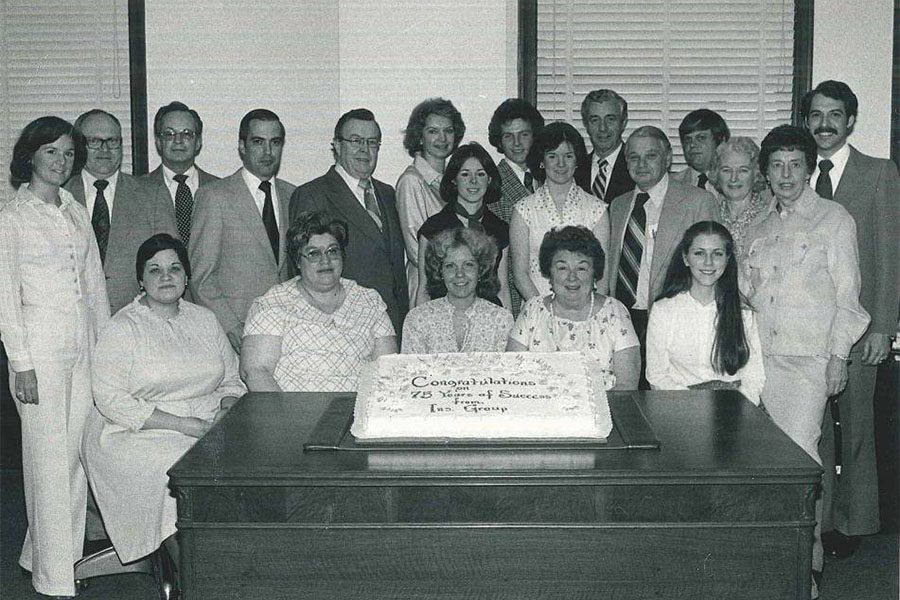 About Our Agency - Black and White Portrait of the Evarts Tremaine Team Celebrating 75 Years of Success in the Company