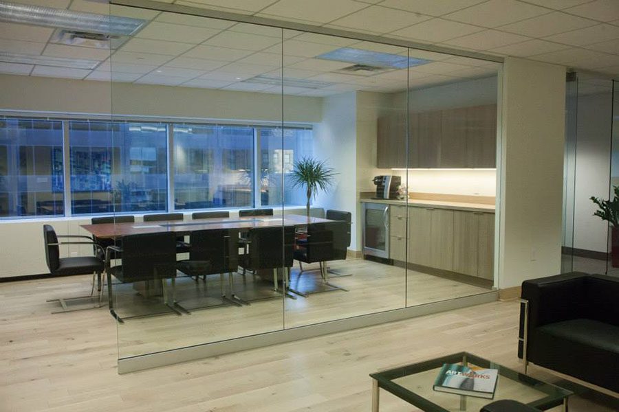 Insurance Companies - View of an Empty Modern Conference Room Inside the Evarts Tremaine Office Building